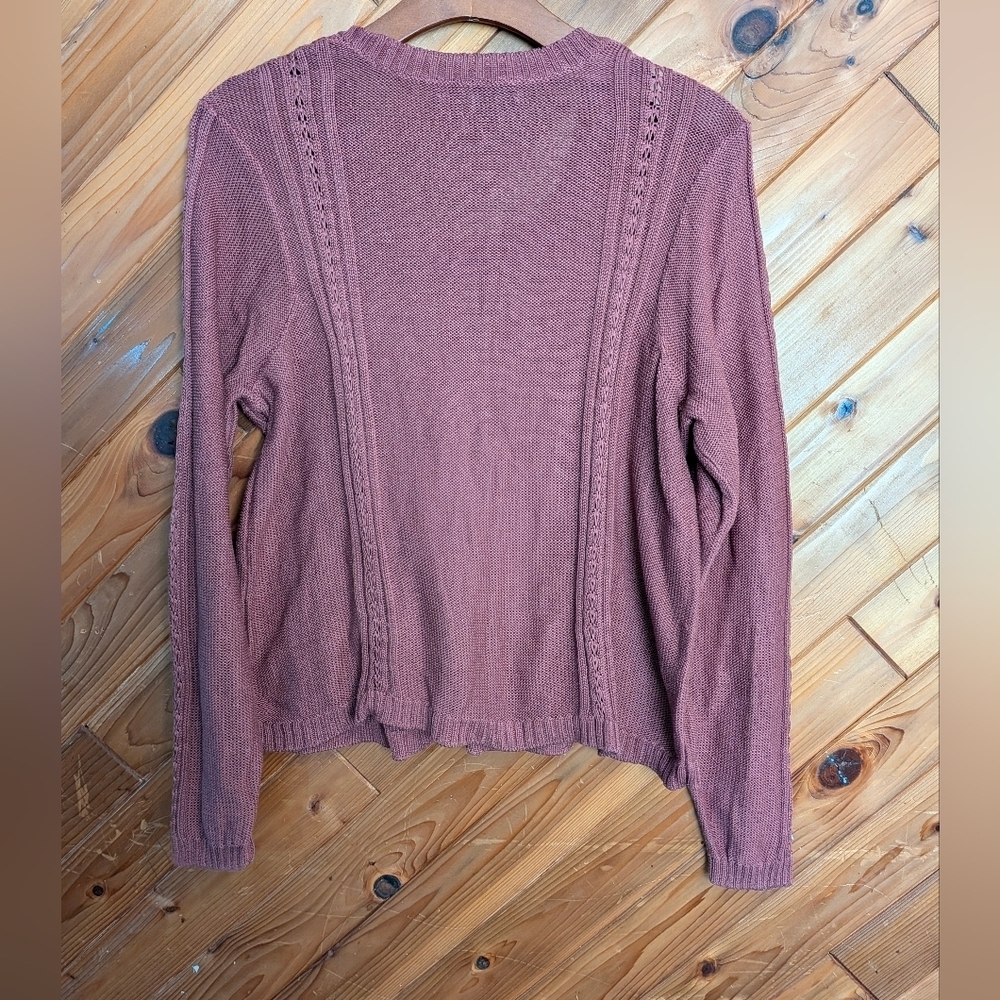 Peruvian Connection Button-Up Cardigan - Rust Size XL - Picture 4 of 4